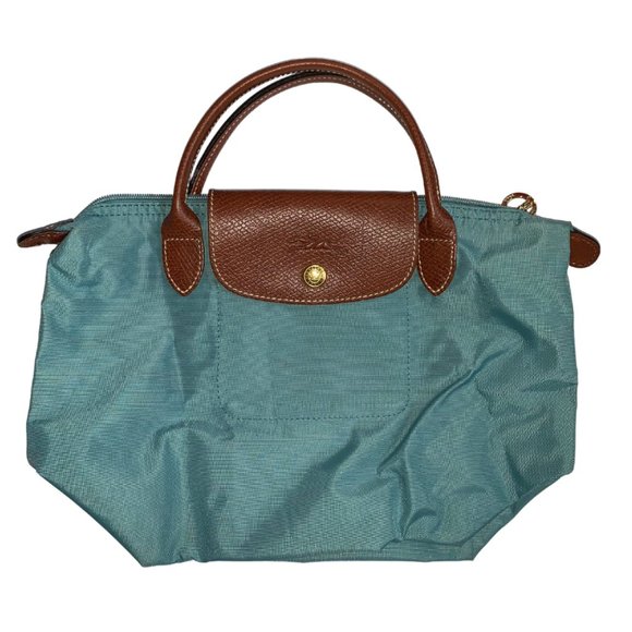 LONGCHAMP Mini Le Pliage Handbag in Turquoise Blue - Picture 1 of 7
